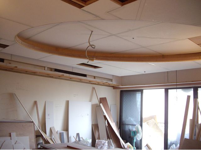 木工裝潢-橢圓形天花板施工