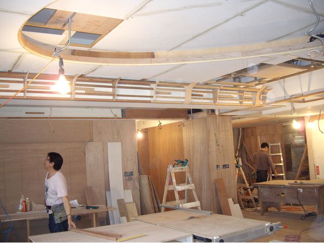 木工裝潢-橢圓形天花板施工