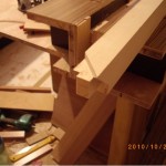 美檜木工裝潢-實木電視櫃的作榫施工記錄