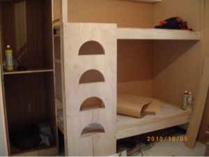 木工裝潢-木作雙 人床