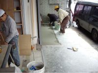水泥工程－抿石子施工照片抿石子施工照片