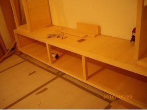 木工裝潢－美檜實木電視櫃